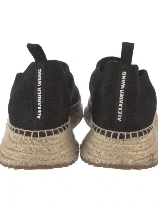 Alexander Wang Black Knit Slip-On Espadrilles - Picture 2 of 10